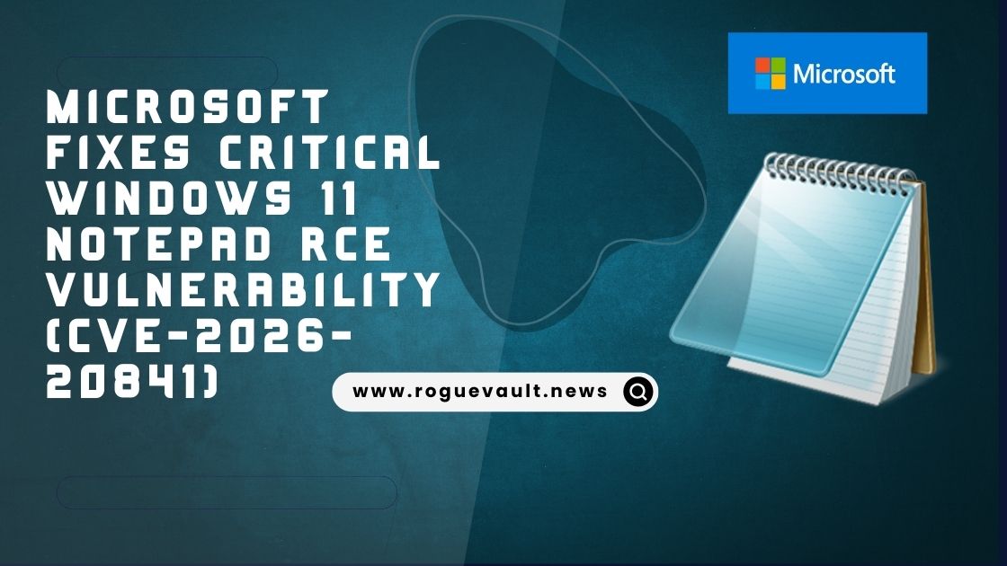 Windows 11 Notepad Vulnerability Fixed – CVE-2026-20841 Remote Code Execution